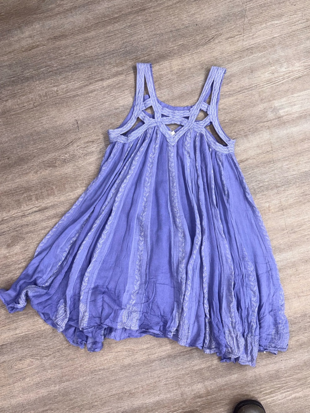 Free People Lavender Sleeveless Boho Mini Dress